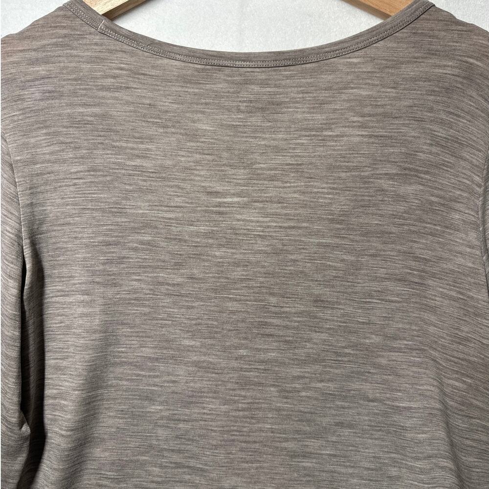 Women's Long Sleeve Scoop Neck Tee - Gray - Picture 7 of 8